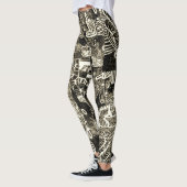 Abstrakte Sepia-Leggings Leggings (Links)
