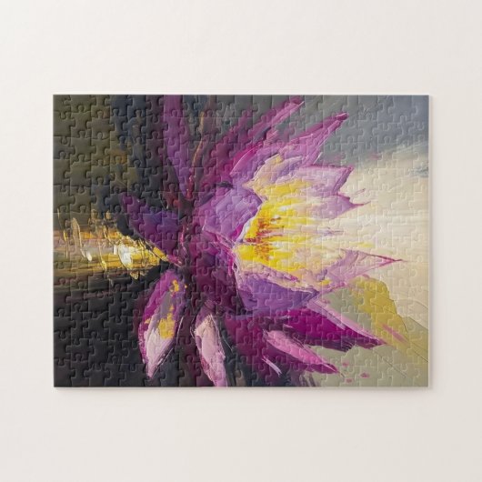 Abstrakte Serene Lotus Kunst, Kunst und Kunst Puzzle (Horizontal)
