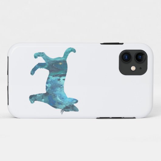 Abstrakte Serval-Silhouette Case-Mate iPhone Hülle (Rückseite (Horizontal))