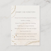 Abstrakte Shiny Gold Ivory Wasserfarbenschmuck - O Visitenkarte (Vorderseite)