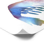 Abstrakte Shrimp-Silhouette Poster (Ecke)