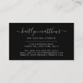 Abstrakte Silber-Circles Monongram-Visitenkarte Visitenkarte (Rückseite)