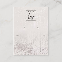 Abstrakte Silber-Rain-Kette mit Logo-Display