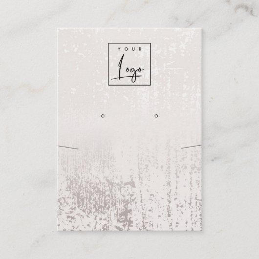 Abstrakte Silber-Rain-Kette mit Logo-Display Visitenkarte (Vorderseite)