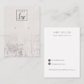 Abstrakte Silber-Rain-Kette mit Logo-Display Visitenkarte (Vorne/Hinten)