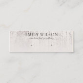 Abstrakte Silber-Regenfallanzeige Mini Visitenkarte (Vorderseite)