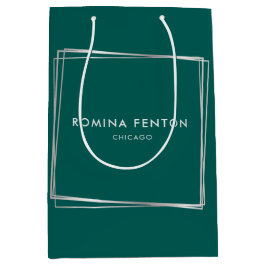 Abstrakte Silberrahmen Moderne Berufliche Mittlere Geschenktüte