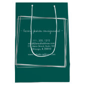 Abstrakte Silberrahmen Moderne Berufliche Mittlere Geschenktüte (Rückseite)