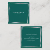 Abstrakte Silberrahmen Moderne Berufliche Quadratische Visitenkarte (Vorne/Hinten)