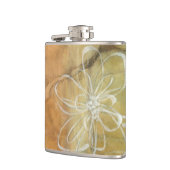 Abstrakte Silhouette auf dem Hintergrund des Tans Flachmann (Links)