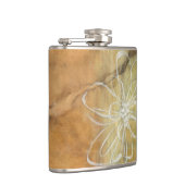 Abstrakte Silhouette auf dem Hintergrund des Tans Flachmann (Rechts)