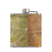 Abstrakte Silhouette auf dem Hintergrund des Tans Flachmann (Rückseite)