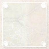 Abstrakte Silhouette auf dem Hintergrund des Tans Glasuntersetzer (Rückseite)