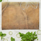 Abstrakte Silhouette auf dem Hintergrund des Tans Handtuch (Gefaltet)