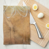 Abstrakte Silhouette auf dem Hintergrund des Tans Handtuch (Viertel Falte)