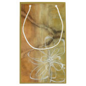 Abstrakte Silhouette auf dem Hintergrund des Tans Kleine Geschenktüte (Rückseite)