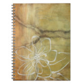 Abstrakte Silhouette auf dem Hintergrund des Tans Notizblock (Vorderseite)