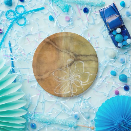 Abstrakte Silhouette auf dem Hintergrund des Tans Pappteller (Party)