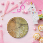 Abstrakte Silhouette auf dem Hintergrund des Tans Pappteller (Party)