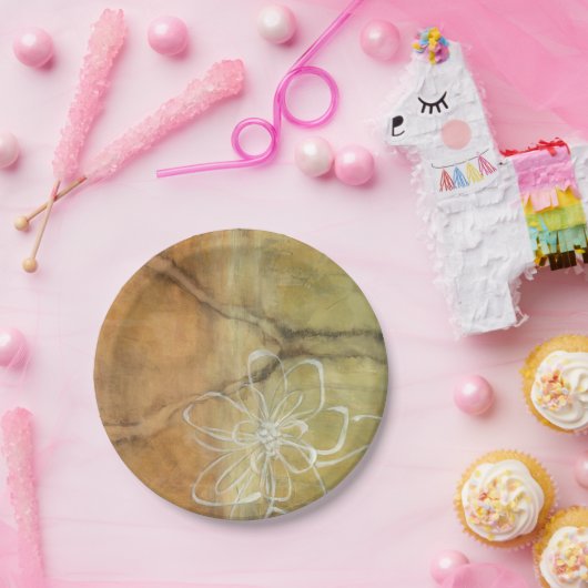 Abstrakte Silhouette auf dem Hintergrund des Tans Pappteller (Party)