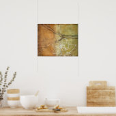 Abstrakte Silhouette auf dem Hintergrund des Tans Poster (Küche)