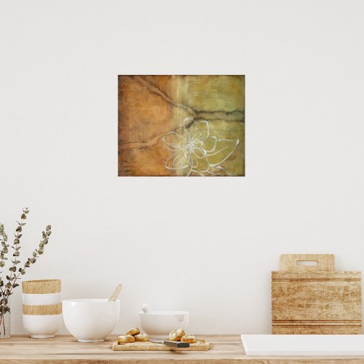 Abstrakte Silhouette auf dem Hintergrund des Tans Poster (Küche)