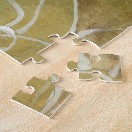 Abstrakte Silhouette auf dem Hintergrund des Tans Puzzle (Seite)