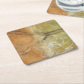 Abstrakte Silhouette auf dem Hintergrund des Tans Rechteckiger Pappuntersetzer (angewinkelt)