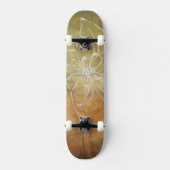 Abstrakte Silhouette auf dem Hintergrund des Tans Skateboard (Vorderseite)