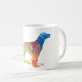 Abstrakte Silhouette des englischen Setzers Kaffeetasse (VorderseiteRechts)