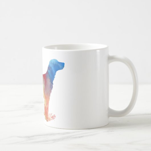 Abstrakte Silhouette des englischen Setzers Kaffeetasse (Rechts)