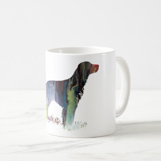 Abstrakte Silhouette des englischen Setzers Kaffeetasse (VorderseiteRechts)