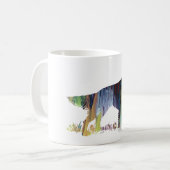 Abstrakte Silhouette des englischen Setzers Kaffeetasse (Vorderseite Links)