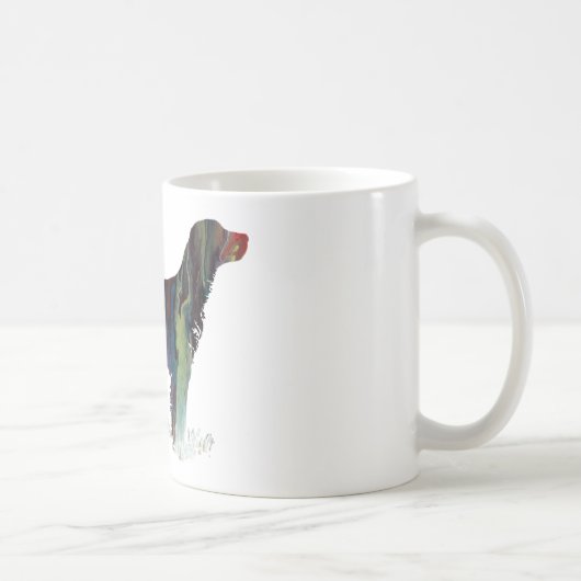 Abstrakte Silhouette des englischen Setzers Kaffeetasse (Rechts)
