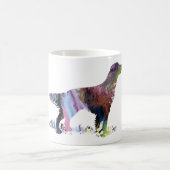 Abstrakte Silhouette des englischen Setzers Kaffeetasse (Mittel)