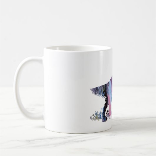 Abstrakte Silhouette des englischen Setzers Kaffeetasse (Links)