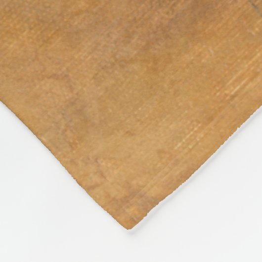 Abstrakte Silhouette-Malerei auf TAN-Hintergrund Fleecedecke (Ecke)