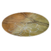 Abstrakte Silhouette-Malerei auf TAN-Hintergrund Schneidebrett (Ecke)