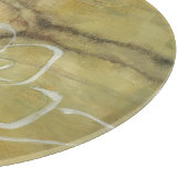 Abstrakte Silhouette-Malerei auf TAN-Hintergrund Schneidebrett (Ecke)