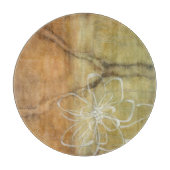 Abstrakte Silhouette-Malerei auf TAN-Hintergrund Schneidebrett (Vorderseite)