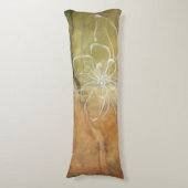 Abstrakte Silhouette-Malerei auf TAN-Hintergrund Seitenschläferkissen (Vorderseite Vertikal)