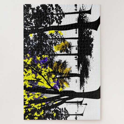 Abstrakte Silhouette Puzzle (Vertikal)