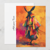 Abstrakte Silhouette Samurai Warrior Ankündigung (Vorne/Hinten)