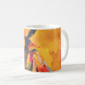 Abstrakte Silhouette Samurai Warrior Kaffeetasse (VorderseiteRechts)