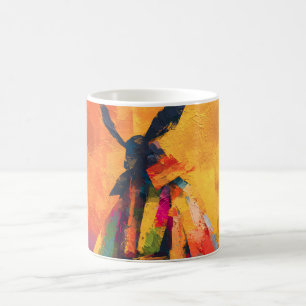Abstrakte Silhouette Samurai Warrior Kaffeetasse