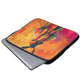 Abstrakte Silhouette Samurai Warrior Laptopschutzhülle (Vorne Knopf)