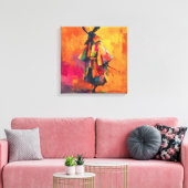Abstrakte Silhouette Samurai Warrior Leinwanddruck (Insitu (Wohnzimmer))