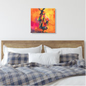 Abstrakte Silhouette Samurai Warrior Leinwanddruck (Insitu (Schlafzimmer))