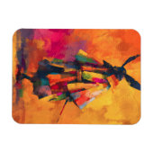 Abstrakte Silhouette Samurai Warrior Magnet (Horizontal)