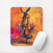 Abstrakte Silhouette Samurai Warrior Mousepad (Mit Mouse)
